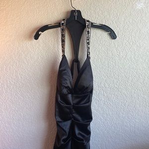 Evening gown with beaded top